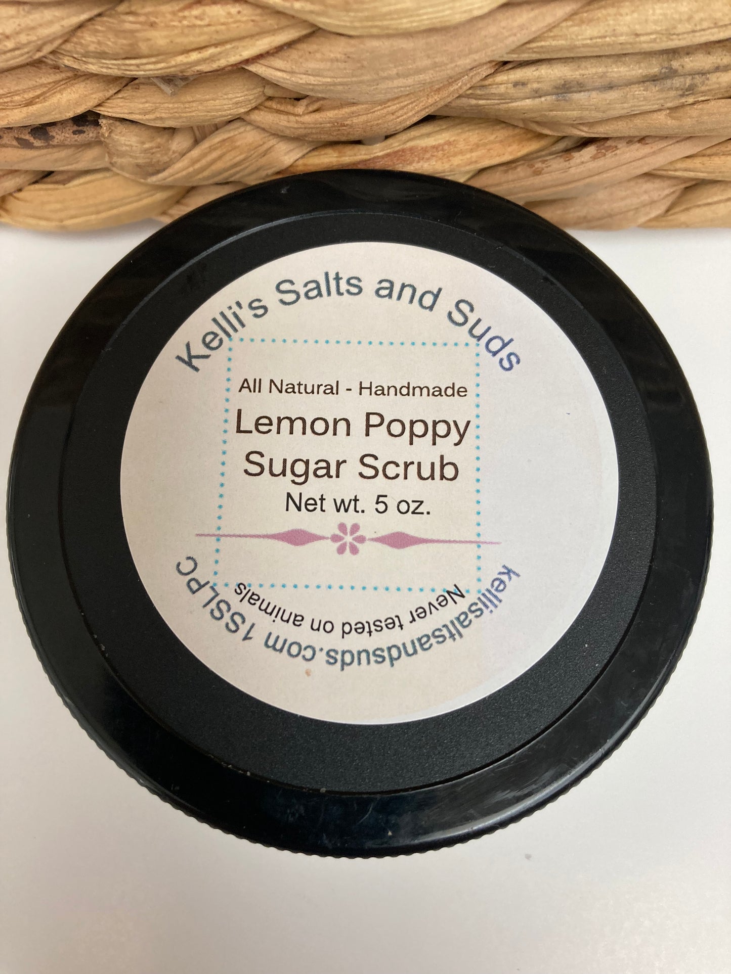 Lemon Poppy Seed Sugar Scrub